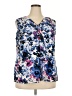 Roz & Ali 100% Polyester Blue Sleeveless Blouse Size 2X - photo 1
