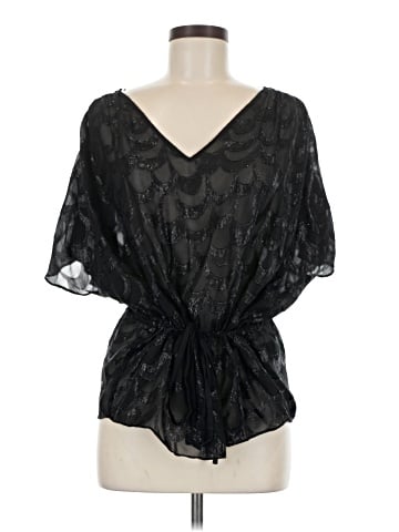 Rachel Zoe Short Sleeve Silk Top (view 1)
