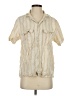 Everlane 100% Linen Stripes Ivory Short Sleeve Blouse Size S - photo 1
