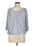 MICHAEL Michael Kors Blue 3/4 Sleeve Blouse Size L - photo 1