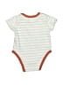 7 For All Mankind Stripes Ivory Short Sleeve Onesie Size 0-3 mo - photo 2
