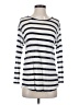 Enza Costa Stripes Silver Long Sleeve Top Size XS (0) - photo 1
