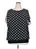 VIISHOW Polka Dots Black Short Sleeve Blouse Size 2X - photo 1