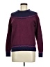 Summer and Sage Chevron-herringbone Burgundy Pullover Sweater Size M - photo 1
