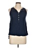 Map To Mars 100% Rayon Blue Sleeveless Blouse Size L - photo 1