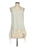 Sans Souci 100% Polyester Green Sleeveless Blouse Size S - photo 1