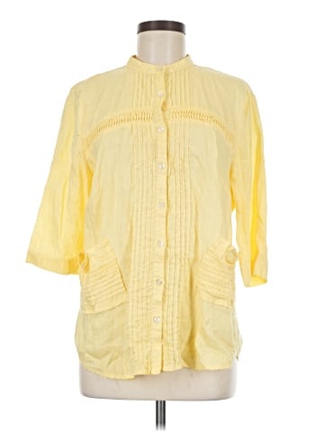 Carole Little 3/4 Sleeve Button-Down Shirt (view 1)