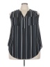 Torrid 100% Polyester Stripes Black Sleeveless Blouse Size (2) - photo 1