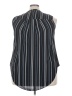 Torrid 100% Polyester Stripes Black Sleeveless Blouse Size (2) - photo 2