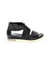 Eileen Fisher 100% Leather Black Sandals Size 6 1/2 - photo 1