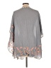 Johnny Was 100% Rayon Gray Poncho Size L - photo 2