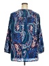 Lands' End 100% Polyester Paisley Blue 3/4 Sleeve Blouse Size 22 - photo 2