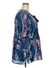 Lands' End 100% Polyester Paisley Blue 3/4 Sleeve Blouse Size 22 - photo 4
