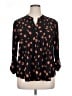 Cocomo Hearts Black Long Sleeve Blouse Size XL - photo 1