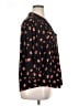 Cocomo Hearts Black Long Sleeve Blouse Size XL - photo 4