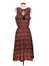Athleta 100% Polyester Paisley Brown Casual Dress Size S - photo 2