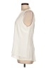 Cache 100% Polyester Ivory Sleeveless Blouse Size L - photo 5