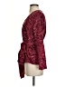 Basic Editions 100% Polyester Burgundy Cardigan Size 4 - photo 5