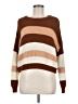 Pink Lily Stripes Brown Pullover Sweater Size M - photo 1