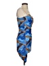 Blanc Print Blue Cocktail Dress Size M - photo 4