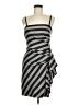 BCBGMAXAZRIA 100% Polyester Stripes Gray Cocktail Dress Size 8 - photo 1