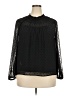 J.Crew Factory Store 100% Polyester Black Long Sleeve Blouse Size XXL - photo 1