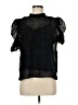 Assorted Brands 100% Polyester Black Short Sleeve Blouse Size M - photo 1