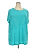 Kim Rogers Teal Short Sleeve Top Size 3X - photo 1