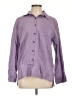 Unbranded Solid Purple Long Sleeve Button-Down Shirt Size L - photo 1