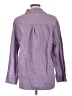 Unbranded Solid Purple Long Sleeve Button-Down Shirt Size L - photo 2