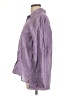 Unbranded Solid Purple Long Sleeve Button-Down Shirt Size L - photo 5
