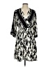 CAbi 100% Polyester Print Black Casual Dress Size S - photo 1