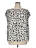 Papermoon Animal Print Silver Short Sleeve Blouse Size 1X - photo 1