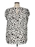 Papermoon Animal Print Silver Short Sleeve Blouse Size 1X - photo 2