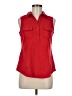 Emily Daniels Red Sleeveless Button-Down Shirt Size M - photo 1