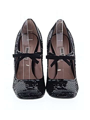 Miu Miu Sequin Mary Jane Block Heels (view 2)