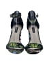 Nine West Floral Black Sandals Size 7 - photo 2