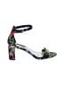 Nine West Floral Black Sandals Size 7 - photo 1