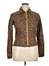 A LINE ANNE KLEIN Animal Print Gold Jacket Size 12 - photo 1
