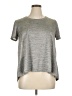 One Clothing Metallic Gray Short Sleeve Top Size L - photo 1