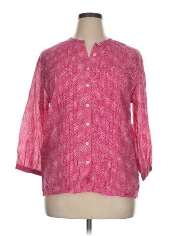 Banjanan 3/4 Sleeve Button-Down Shirt (view 1)