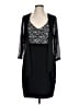 Connected Apparel Black Cocktail Dress Size 12 (petite) - photo 1