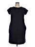 Lands' End Solid Black Casual Dress Size 14 - photo 1