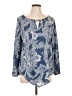 Simply Noelle 100% Polyester Blue Long Sleeve Blouse Size Lg - XL - photo 1