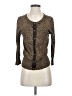 JOA Brown Ivory Long Sleeve Blouse Size S - photo 1