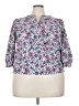 St. John's Bay Floral White 3/4 Sleeve Blouse Size XXL - photo 1