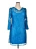 Laundry by Shelli Segal 100% Polyester Blue Cocktail Dress Size 14 - photo 1