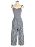 Monteau 100% Polyester Stripes Blue Jumpsuit Size M - photo 1