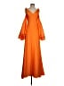 Halston 100% Polyester Orange Cocktail Dress Size 2 - photo 1