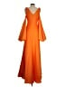 Halston 100% Polyester Orange Cocktail Dress Size 2 - photo 2